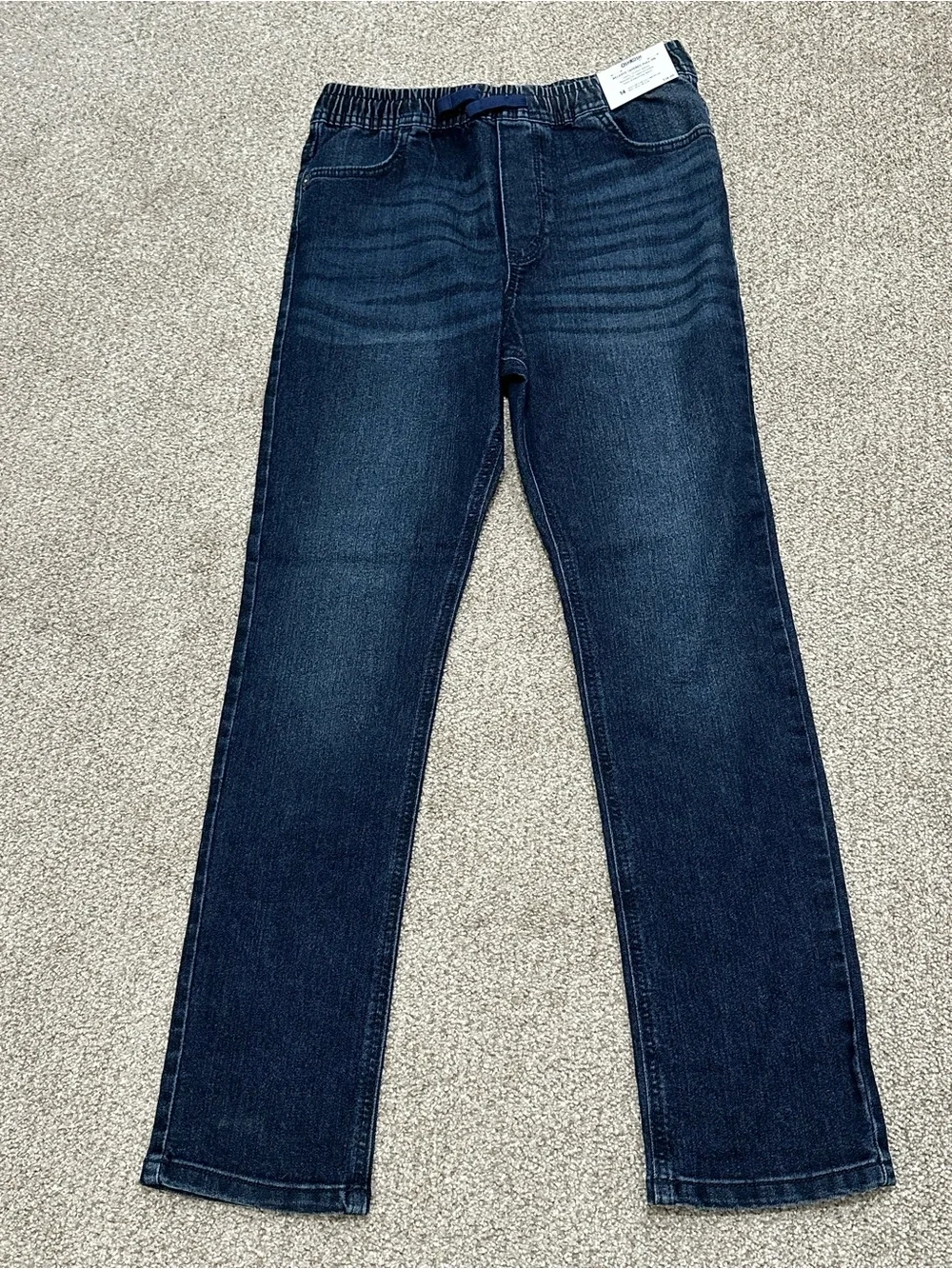 OshKosh Boys Relaxed Tapered Pull-On Jeans Size 14 NWT
